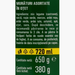 Murături picante în oțet 650g