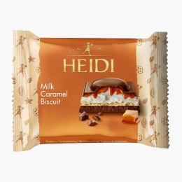 Ciocolată cu lapte și umplutură de alune de pădure, caramel și biscuiți, 55g