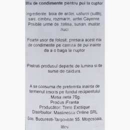 Măslinescu - Mix de condimente pentru pui la cuptor 70g