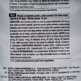 Hrană uscată pentru câini, 1.5Kg, Mini Ageing 12+ 