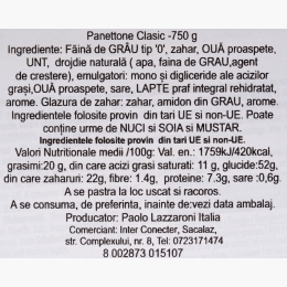 Pandoro Clasic, în cutie metalică 750g