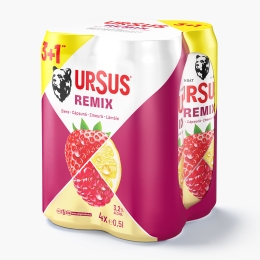 Bere fructe roșii și lămâie 4x500ml (3+1)
