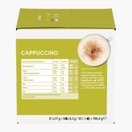 Cappuccino 8 băuturi 186.4g, capsule cafea 