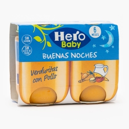 Piure Meniu de seară legume cu pui, +6 luni, 2x190g