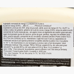 Înghețată cremoasă de mango (8.9%) 430g