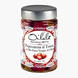 Ardei cherry umpluți cu ton și capere, în ulei de măsline extravirgin, 190g