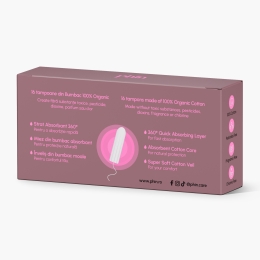 Tampoane din bumbac organic, 16 buc