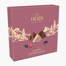 Praline asortate din ciocolată lapte, albă, amăruie cu fructe de pădure Mountain Dreams 150g