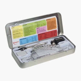 Trusă geometrie Essentials metal 9 piese