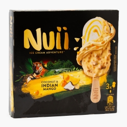 Înghețată de cocos, fructul pasiunii și sorbet de mango indian, 3x71.3g