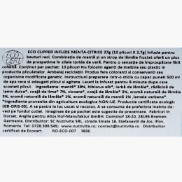Ceai rece eco cu mentă și citrice, 10 plicuri, 27g