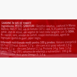 Sardine baltice în sos tomat 110g