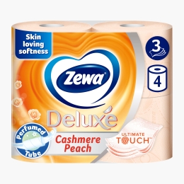 Hârtie igienică Deluxe Cashmere peach 3 straturi, 4 role
