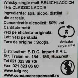 Single Malt Whisky The Classic Laddie, 50%, Scotland, 0.7l