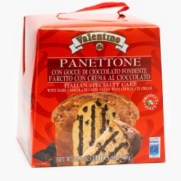 Panettone cu bucăți de ciocolată fondant cu umplutură de cremă de ciocolată 750g