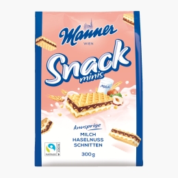 Mini snacks napolitane cu lapte și cremă de ciocolată 300g