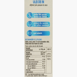 Ulei de in presat la rece 250ml