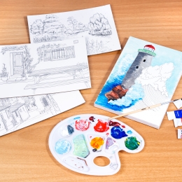 Atelierul de pictură acrylic Mini Peisaje 7+ ani
