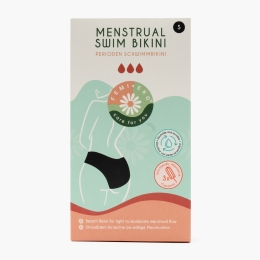 Bikini menstruali înot, mărimea S, negru