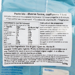 Paste eco diverse forme, copii peste 7 luni 250g