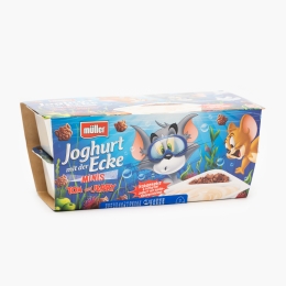 Iaurt mix Tom&Jerry biscuiți cu cacao 4x85g