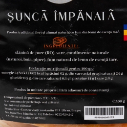 Șuncă împănată de porc 300g