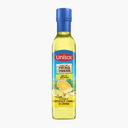 Ulei de rapiță de primă presă pentru prăjituri, cu arome de portocală, vanilie și lămâie 250ml