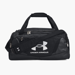 Geantă Duffle, mărime S-M, 40l, negru/argintiu metalic