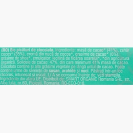 Picături eco de ciocolată cu lapte Choco drops, vegan 200g