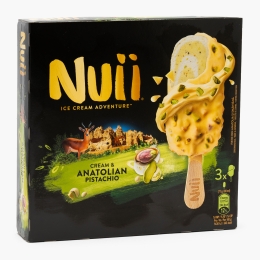 Înghețată de fistic cu ciocolată albă și napolitană, 3x71g