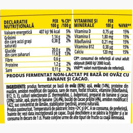 Desert fermentat non-lactat pe bază de ovăz cu banane și cacao Carpos 125g