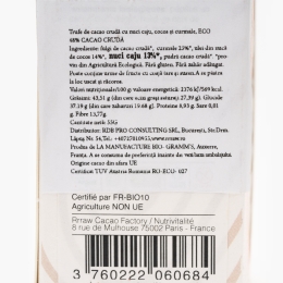 Trufe de cacao crudă cu nuci caju, cocos și curmale eco 55g