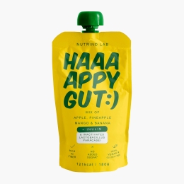 Piure cu măr, ananas, mango și banană Happy Gut 180g