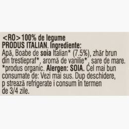 Băutură vegetală eco din soia integrală și vanilie 1l