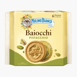 Biscuiți cu cremă de fistic Baiocchi 168g