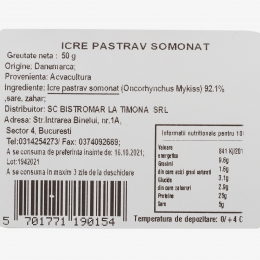 Icre păstrăv somonat 50g