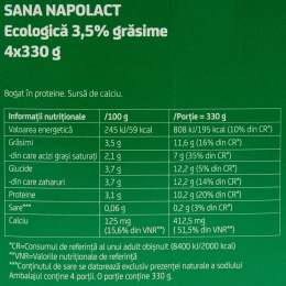 Sana eco, 3.5% grăsime, 4x330g (3+1)