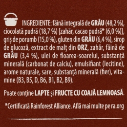 Cereale pentru mic dejun cu ciocolată și proteine 340g