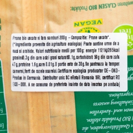 Prune eco uscate și fără sâmburi 200g