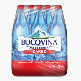 Apă minerală naturală carbogazificată, 6x1.5l