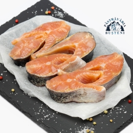 Rondele de păstrăv somonat pe pat de sare 500g