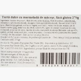 Turtă dulce cu marmeladă de măceșe, fără gluten, 270g