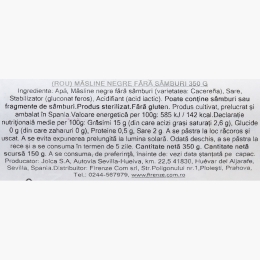 Măsline negre fără sâmburi 350g