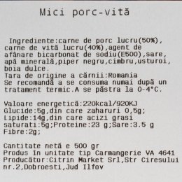 Mici porc-vită 500g