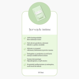 Șervețele intime biodegradabile 10 buc
