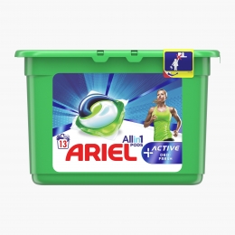 Detergent de rufe capsule All in One Pods +Active, 13 spălări