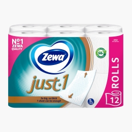 Hârtie igienică Just 1, 5 straturi, 12 role