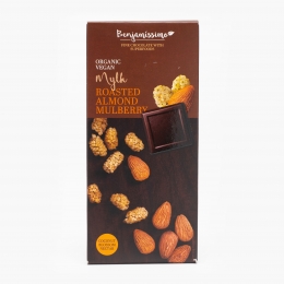 Ciocolată eco vegană cu migdale și dude 70g