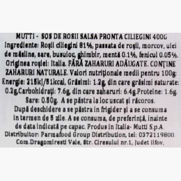Sos de roșii Salsa Pronta Ciliegini 400g