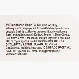 Single Pot Still Whiskey, 43%, Ireland, 700ml